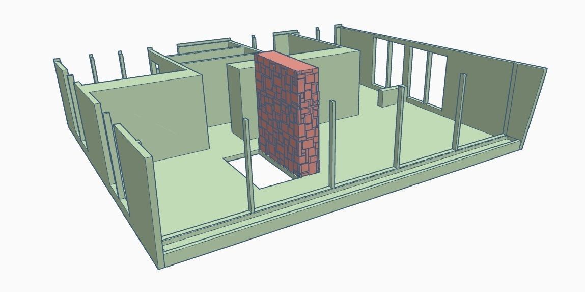 Mid-Century Bi-Level House 1-64 S Scale 3D print model_10