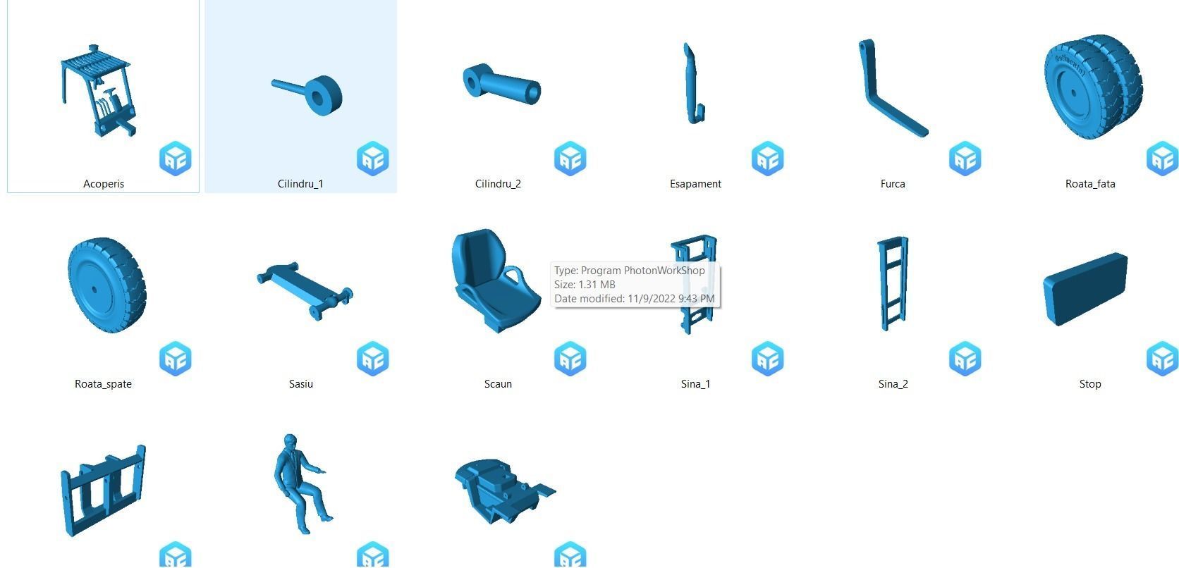 FORKLIFT MODEL 3D print model_11