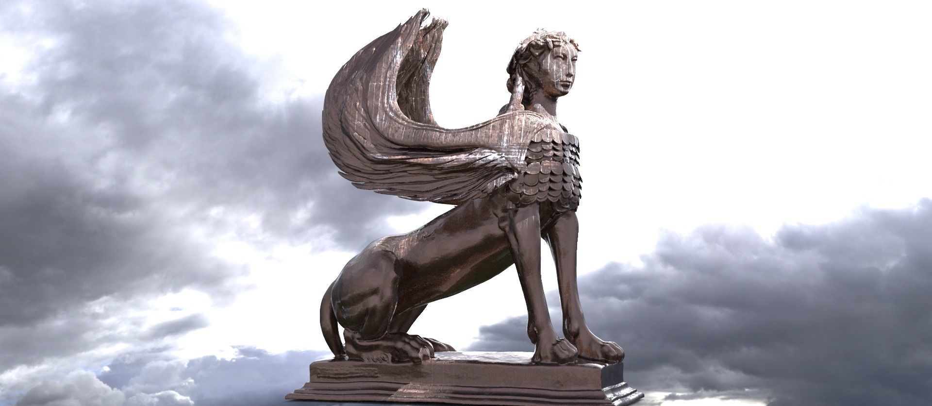 Giza Sphinx collection 3D model_4