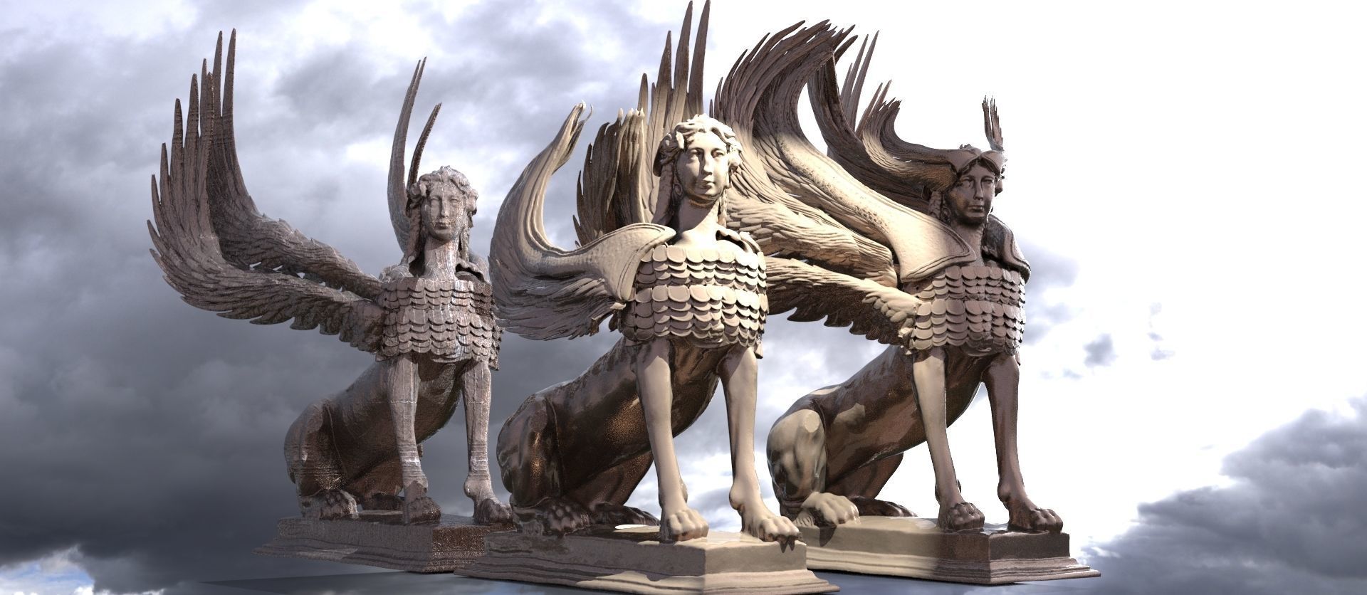 Giza Sphinx collection 3D model_1