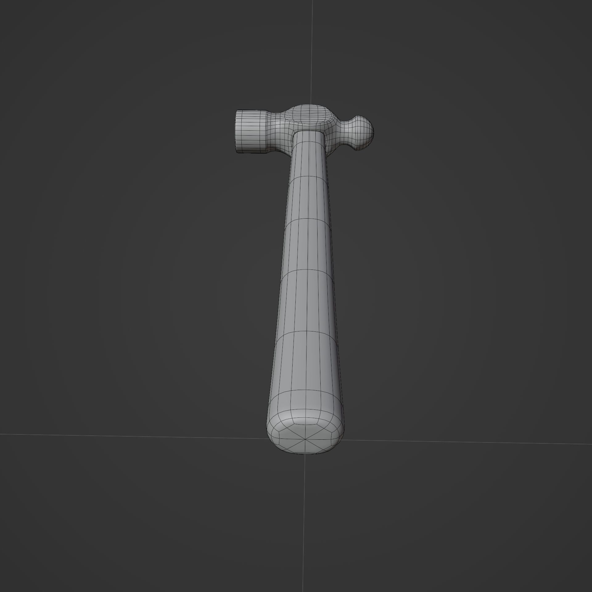 Ball-peen hammer Low-poly 3D model_13