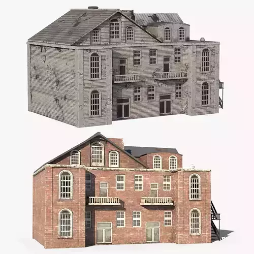 Detailed 4K Old House 3D model