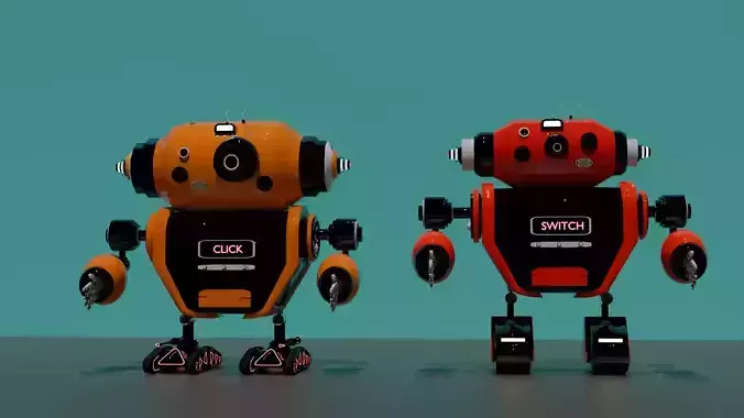Cute Camera Bot  Click  And Switch 3D model