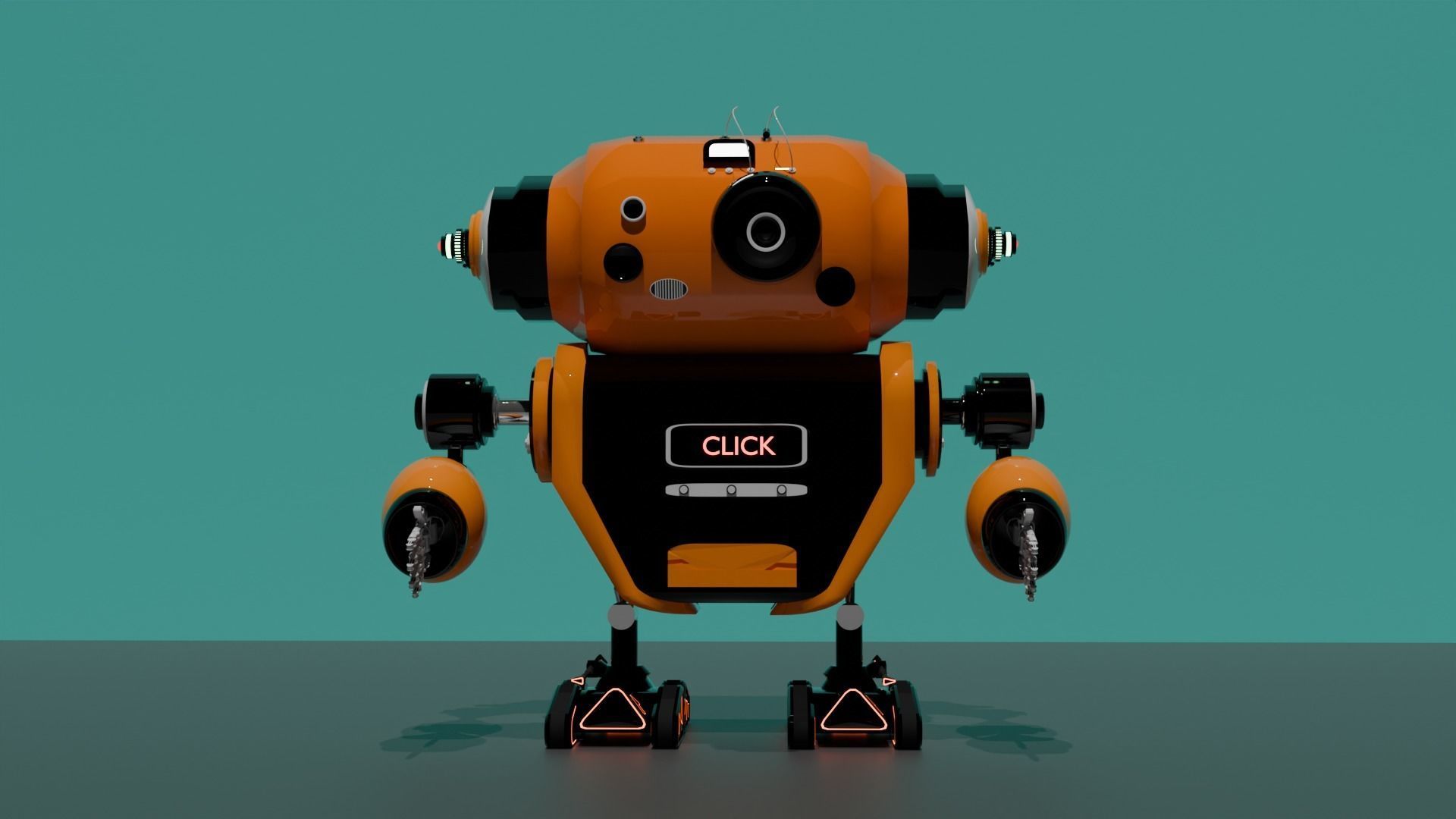 Cute Camera Bot  Click  And Switch 3D model_12