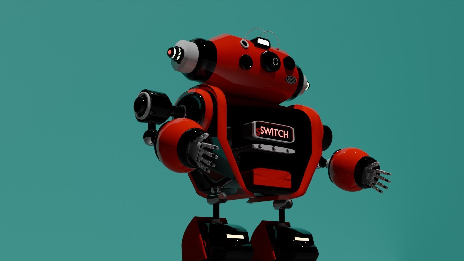 Cute Camera Bot  Click  And Switch 3D model_5