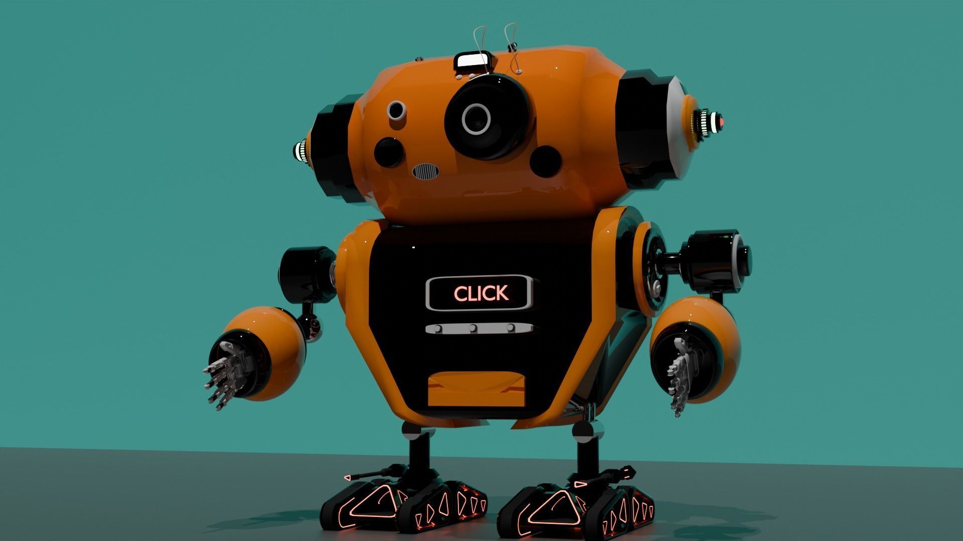 Cute Camera Bot  Click  And Switch 3D model_14