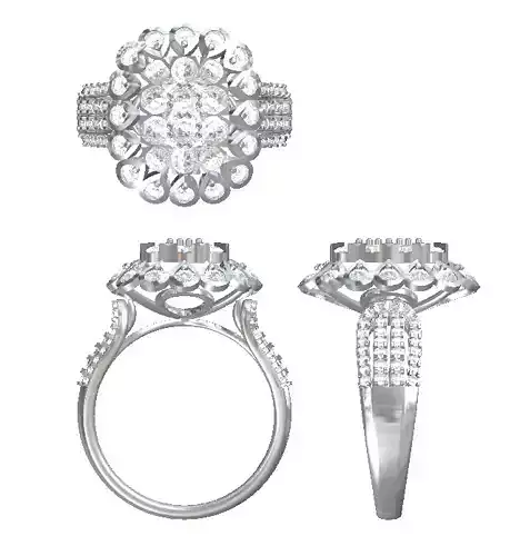 cocktail rings diamond cluster jewelry ringsize 13hk