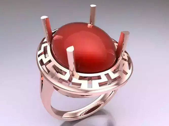 Oval stone ring - Womens  Rings - N192050