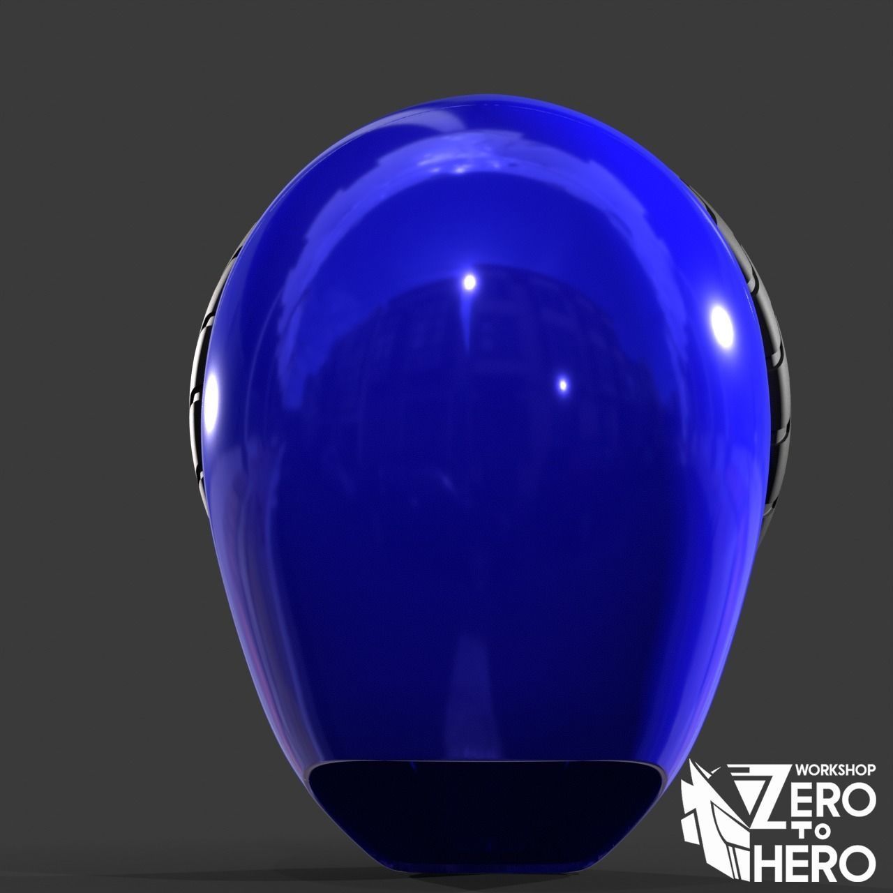 Super sentai Boonboomger Blue Ranger Helmet 3D print model_3