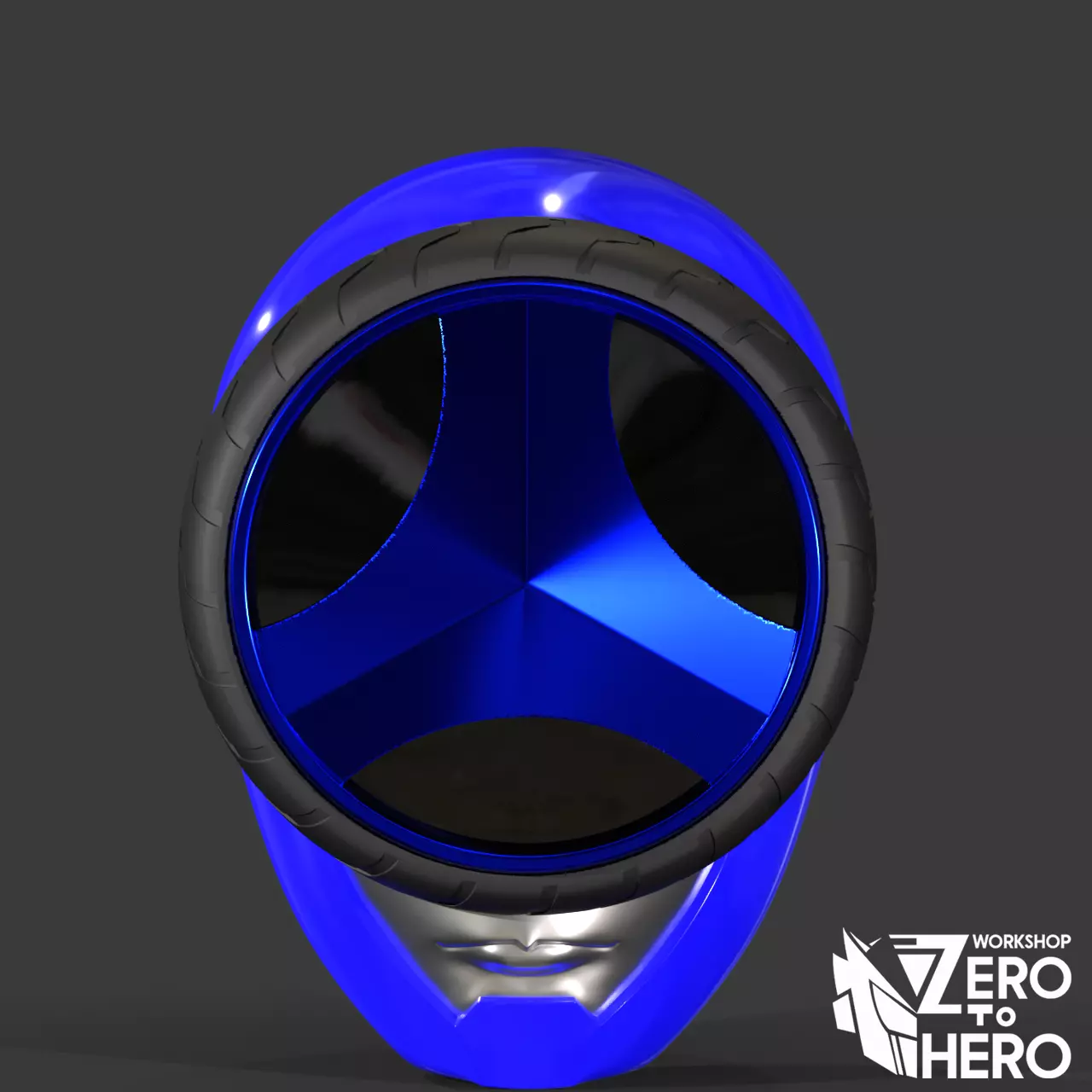Super sentai Boonboomger Blue Ranger Helmet 3D print model_0