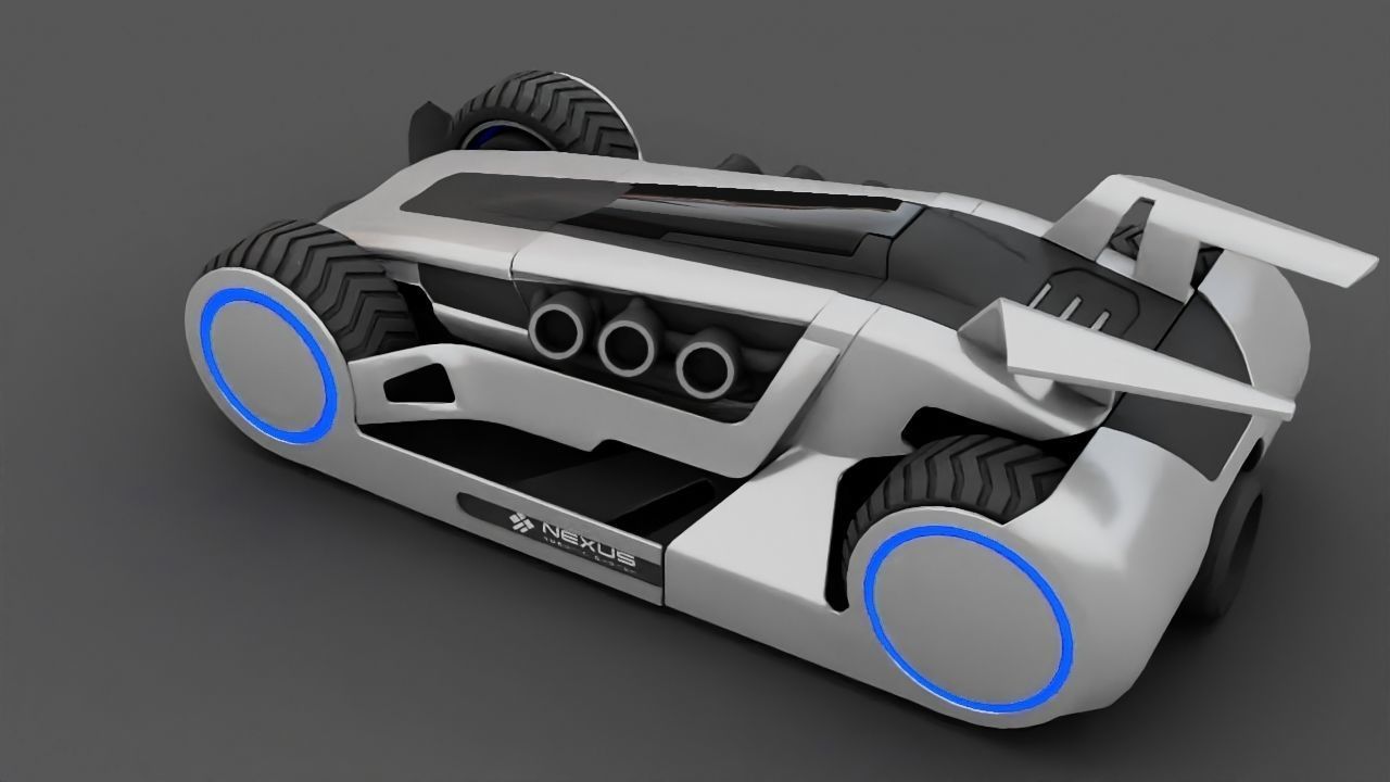 FUTURISTIC RACE CAR Free 3D model_21