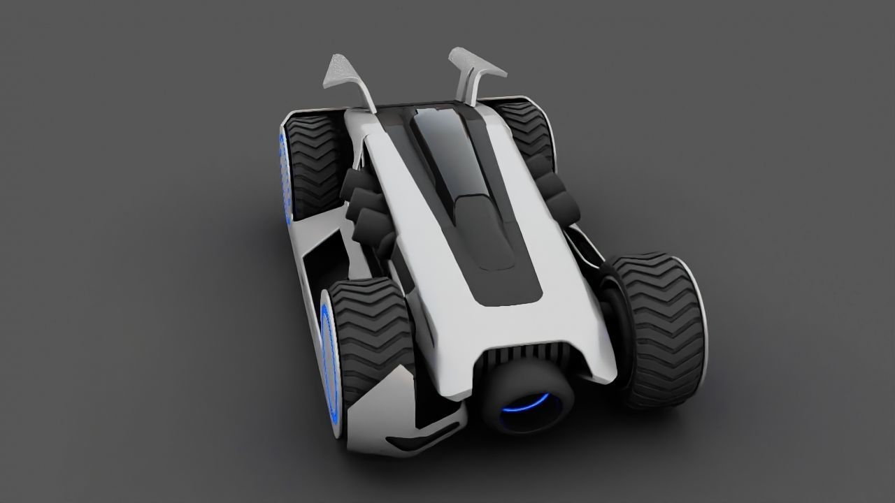 FUTURISTIC RACE CAR Free 3D model_14