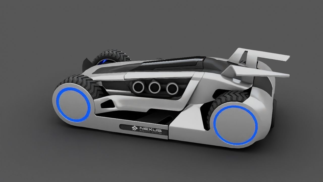 FUTURISTIC RACE CAR Free 3D model_9