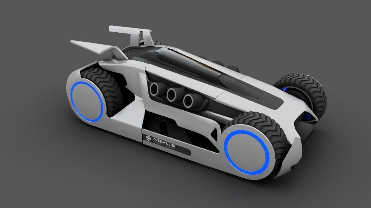 FUTURISTIC RACE CAR Free 3D model_16