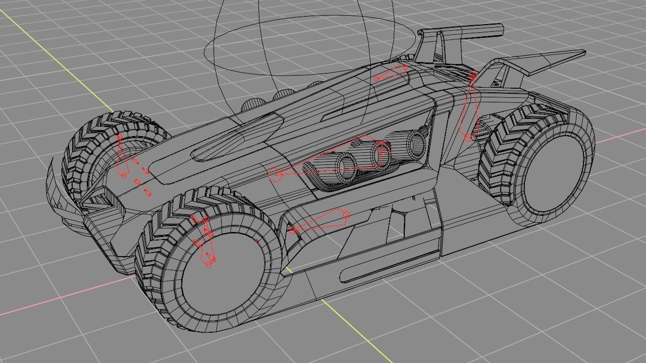 FUTURISTIC RACE CAR Free 3D model_37