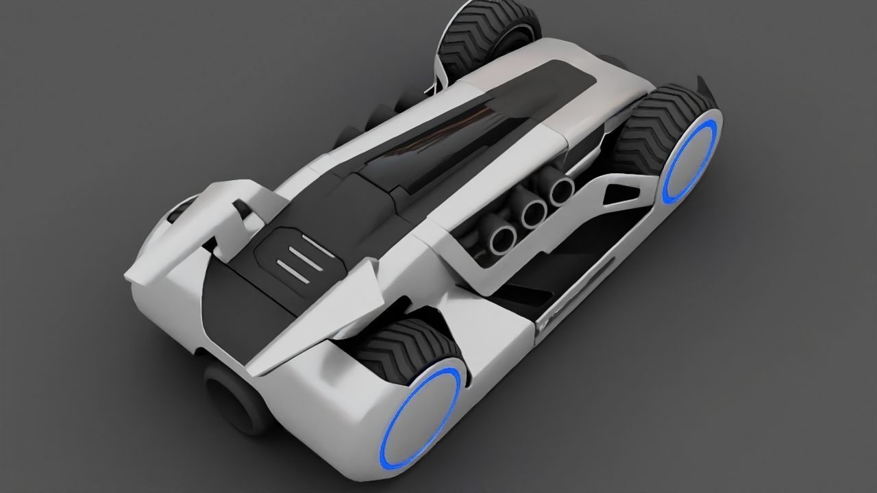 FUTURISTIC RACE CAR Free 3D model_19