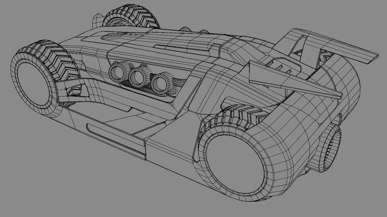 FUTURISTIC RACE CAR Free 3D model_40