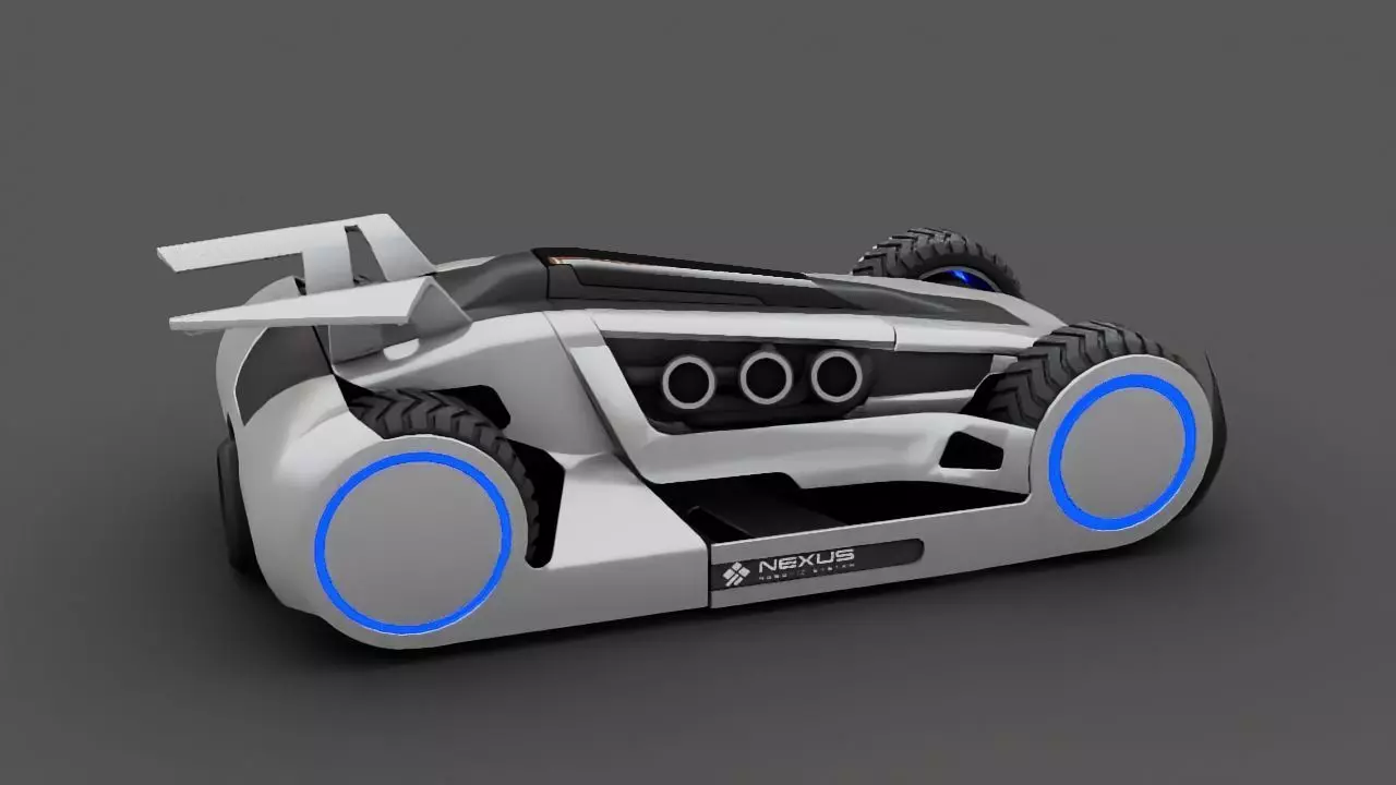 FUTURISTIC RACE CAR Free 3D model_0