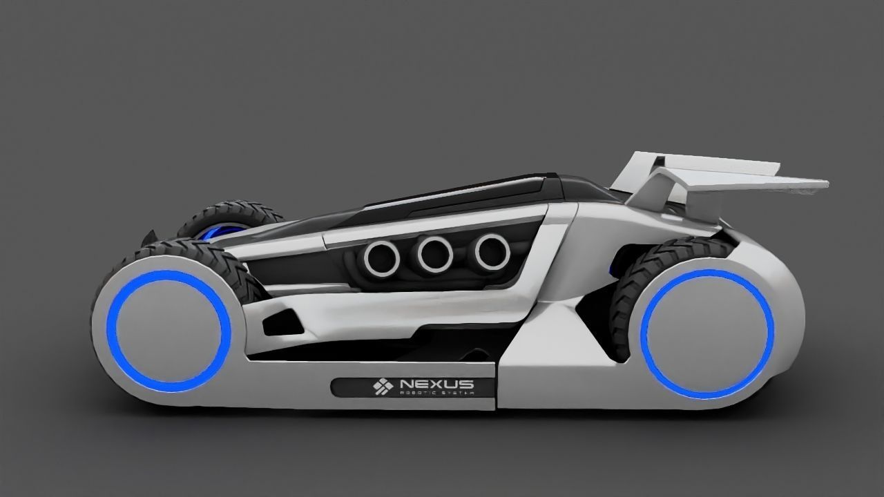 FUTURISTIC RACE CAR Free 3D model_29