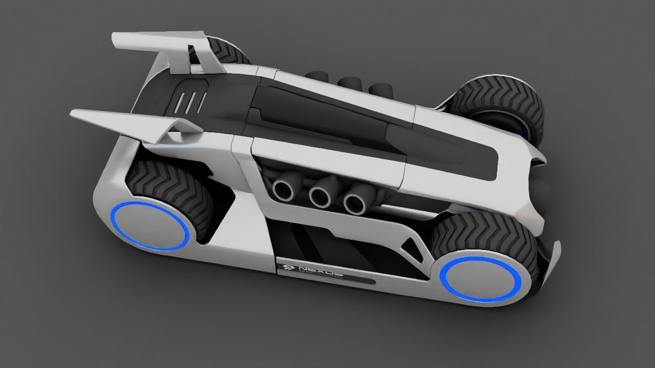 FUTURISTIC RACE CAR Free 3D model_17