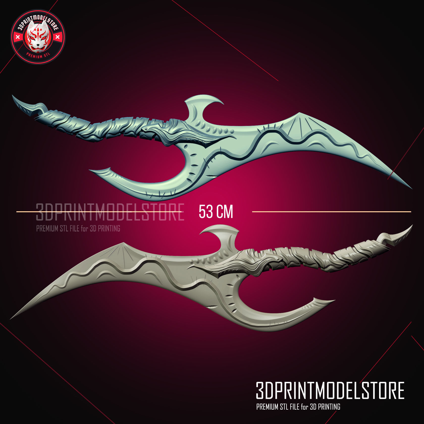 Baruka Dagger Solo Leveling Cosplay Weapon - Premium STL Files 3D print model_2