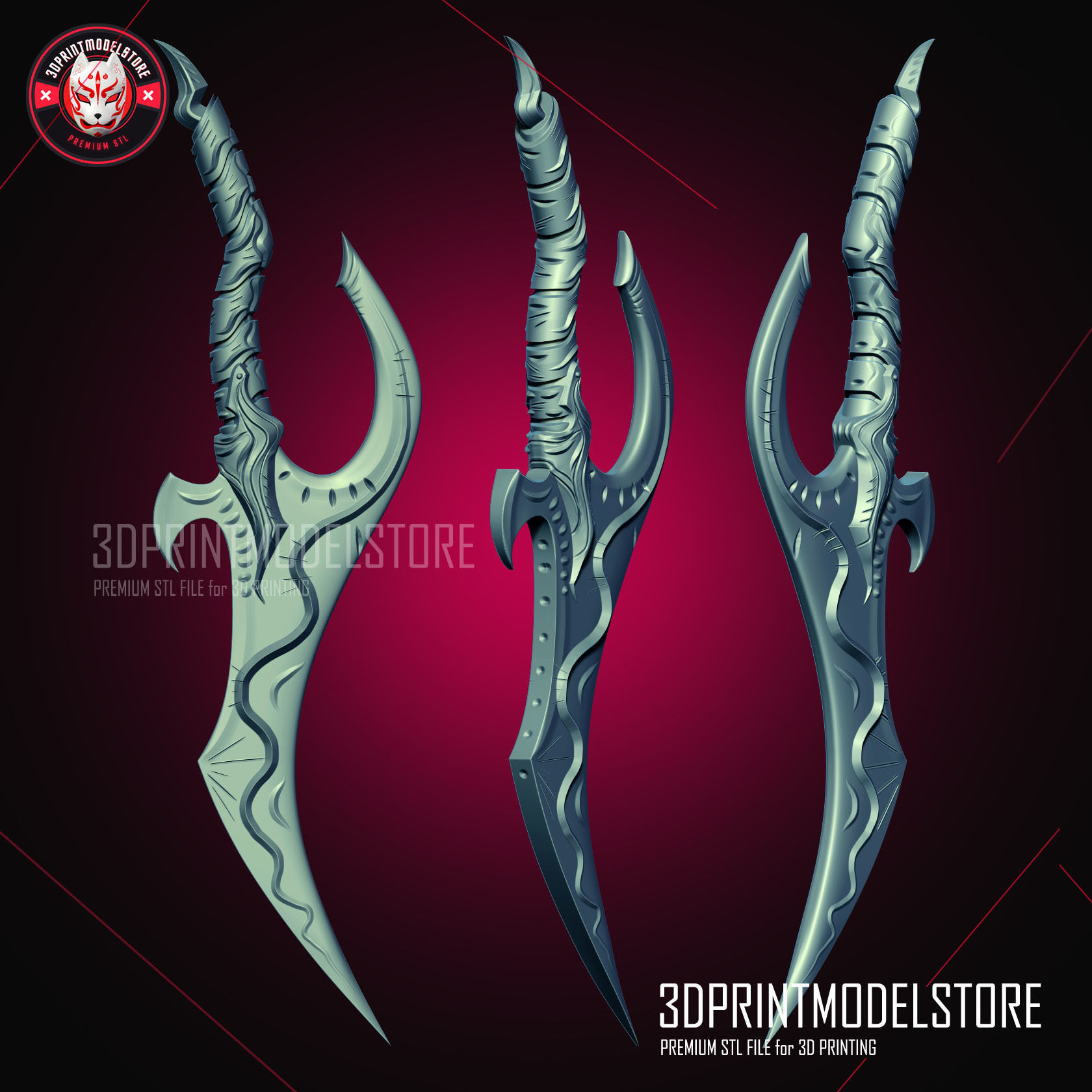 Baruka Dagger Solo Leveling Cosplay Weapon - Premium STL Files 3D print model_1
