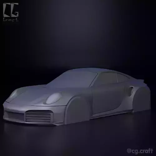  Porsche 911 Turbo S simplified decorative model 3D print model
