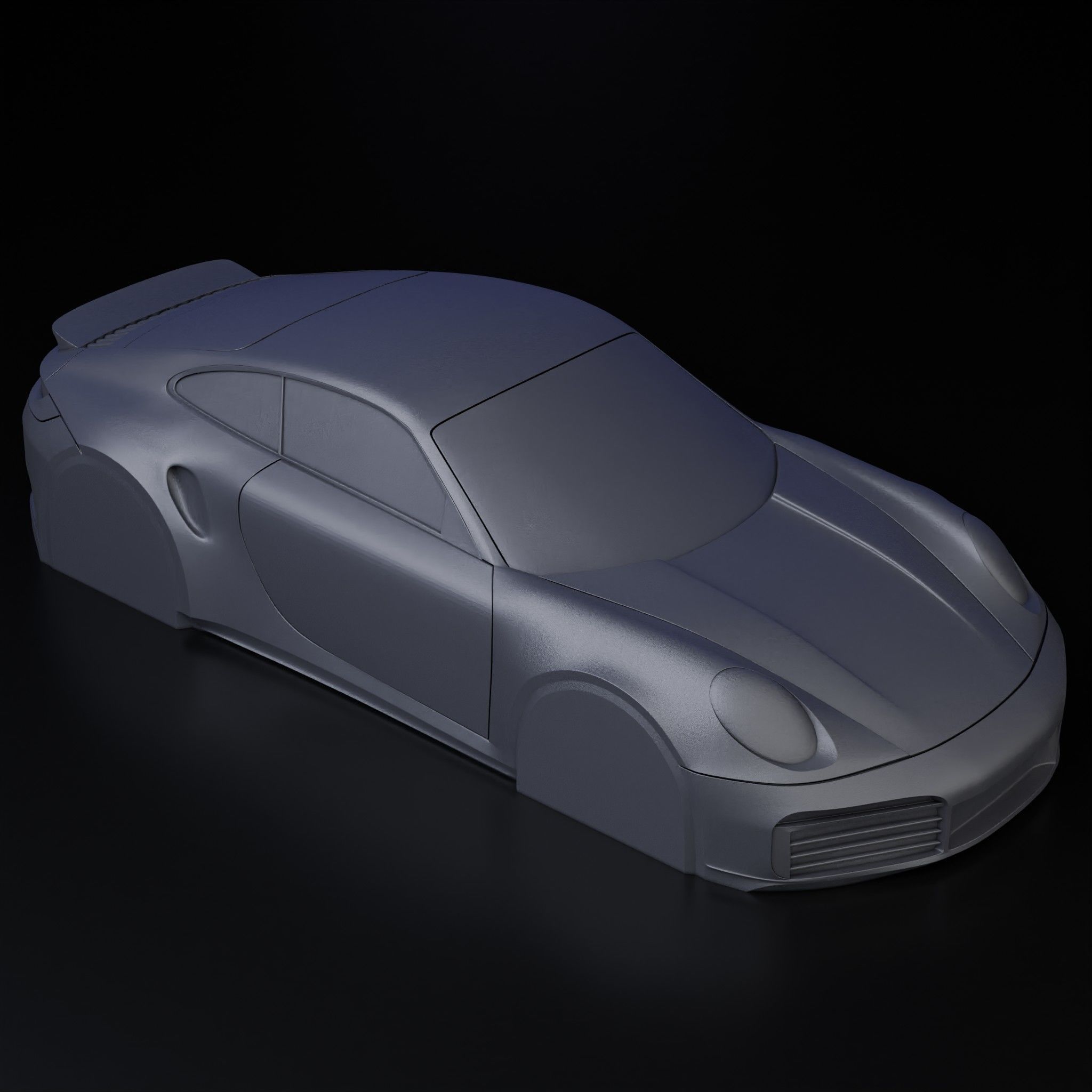  Porsche 911 Turbo S simplified decorative model 3D print model_2