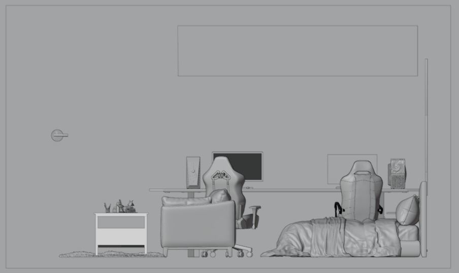 Interior house 3D model_3