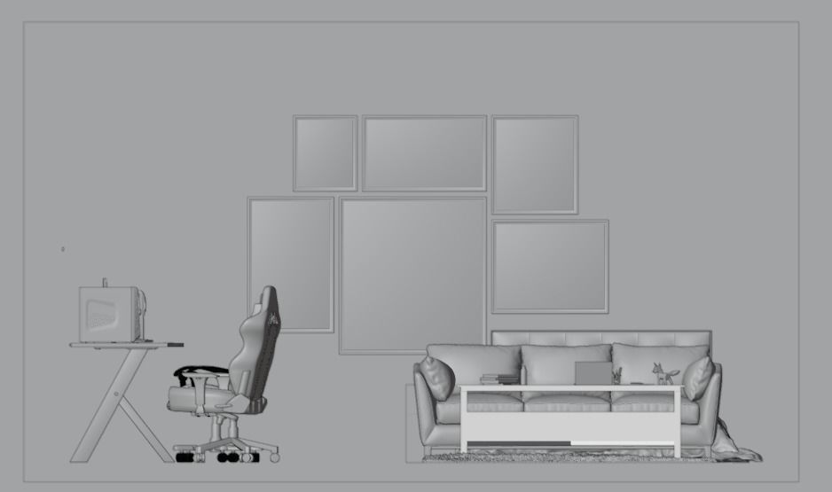 Interior house 3D model_5