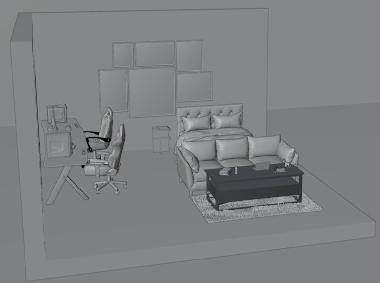 Interior house 3D model_2