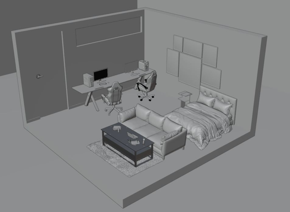 Interior house 3D model_1