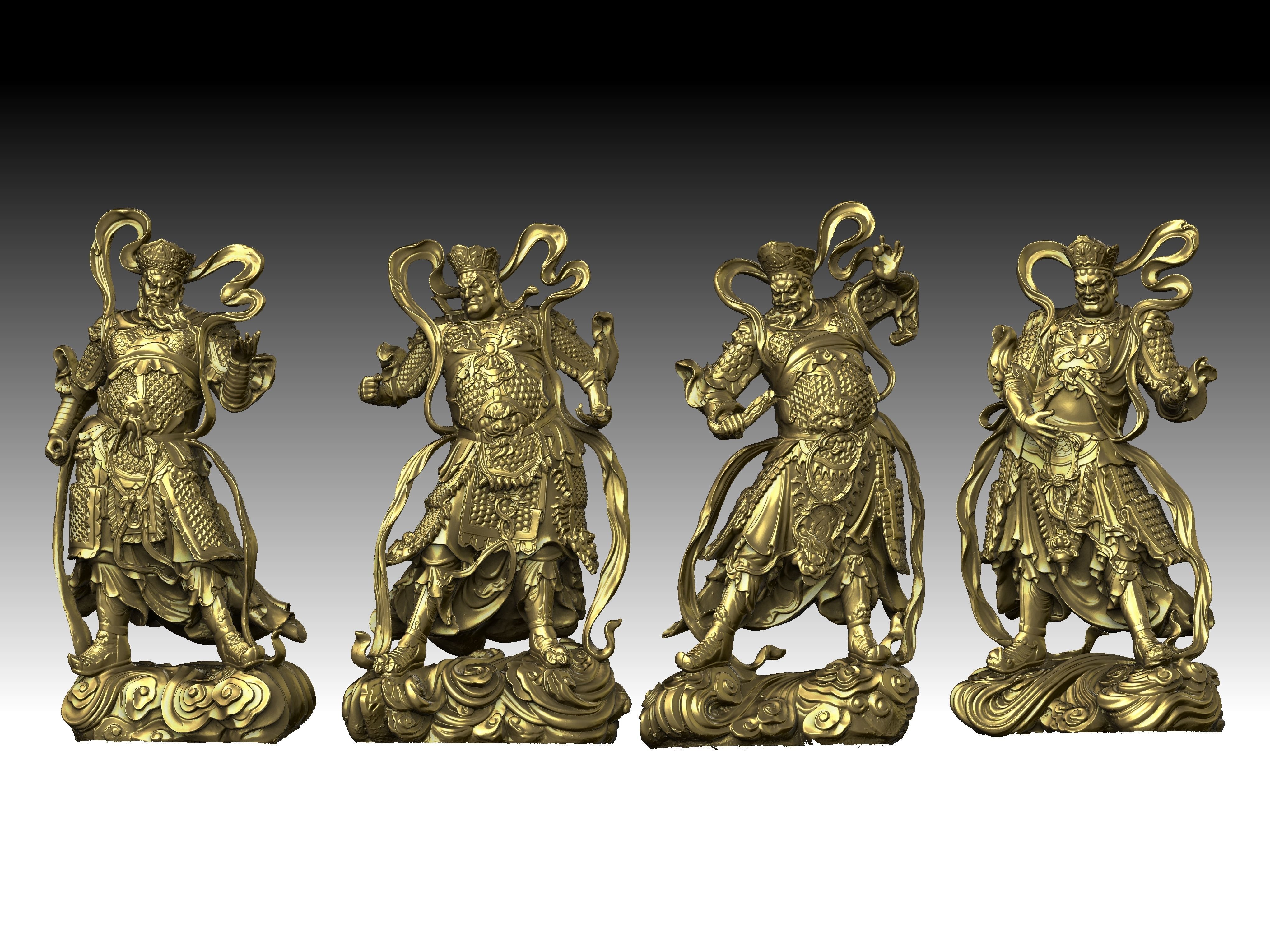 3D model of the four heavenly kings 3D print model_14