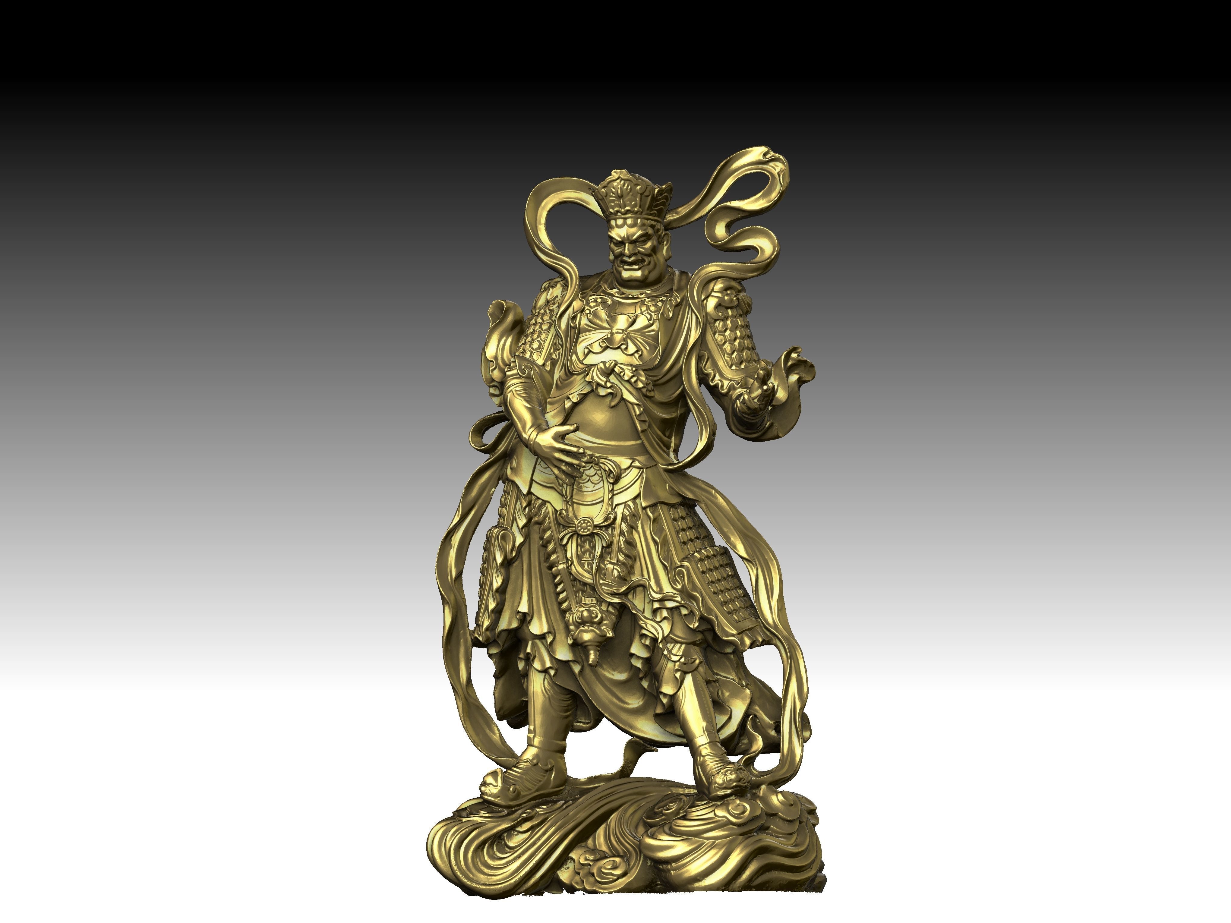 3D model of the four heavenly kings 3D print model_2