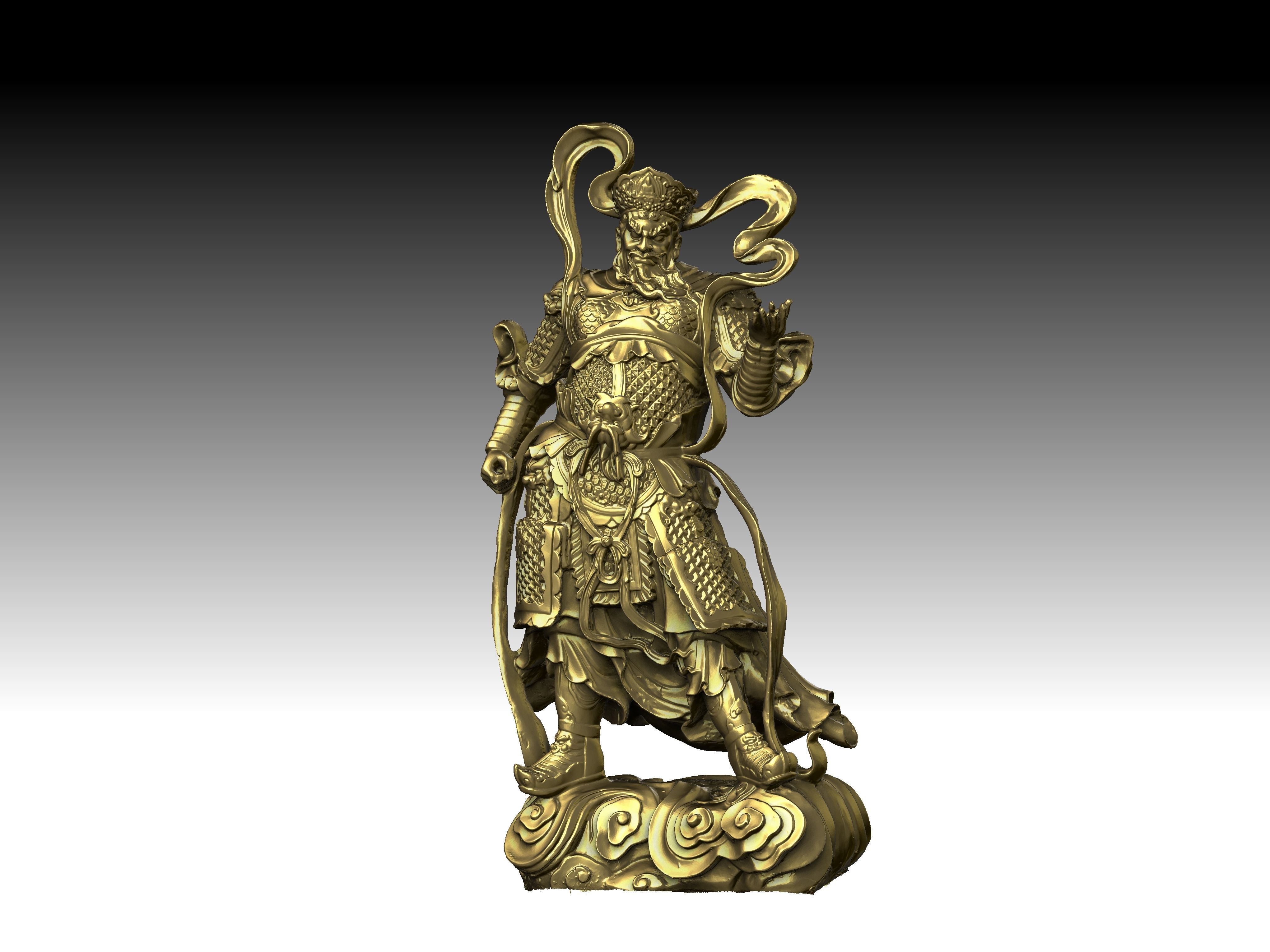 3D model of the four heavenly kings 3D print model_4