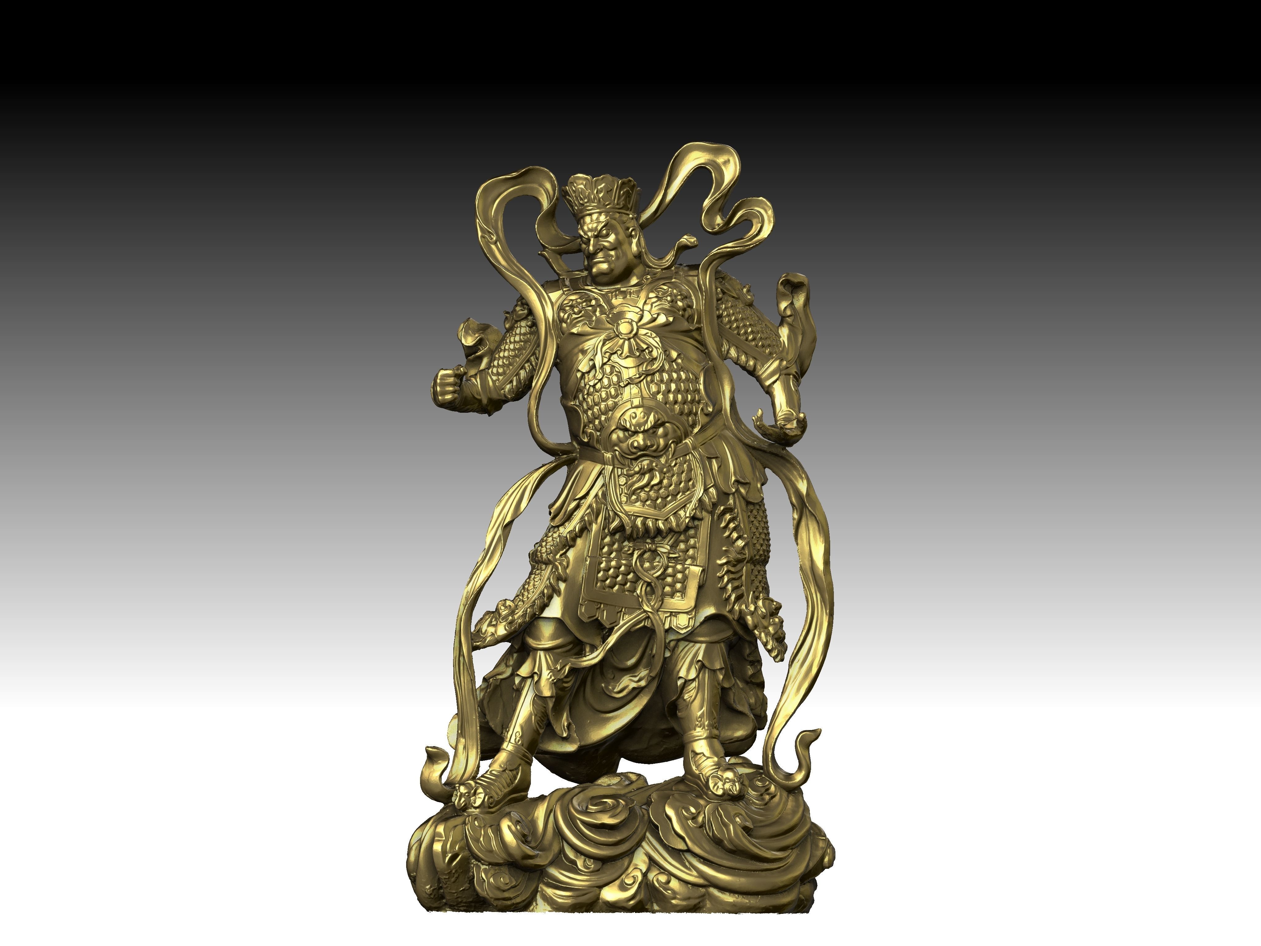 3D model of the four heavenly kings 3D print model_3