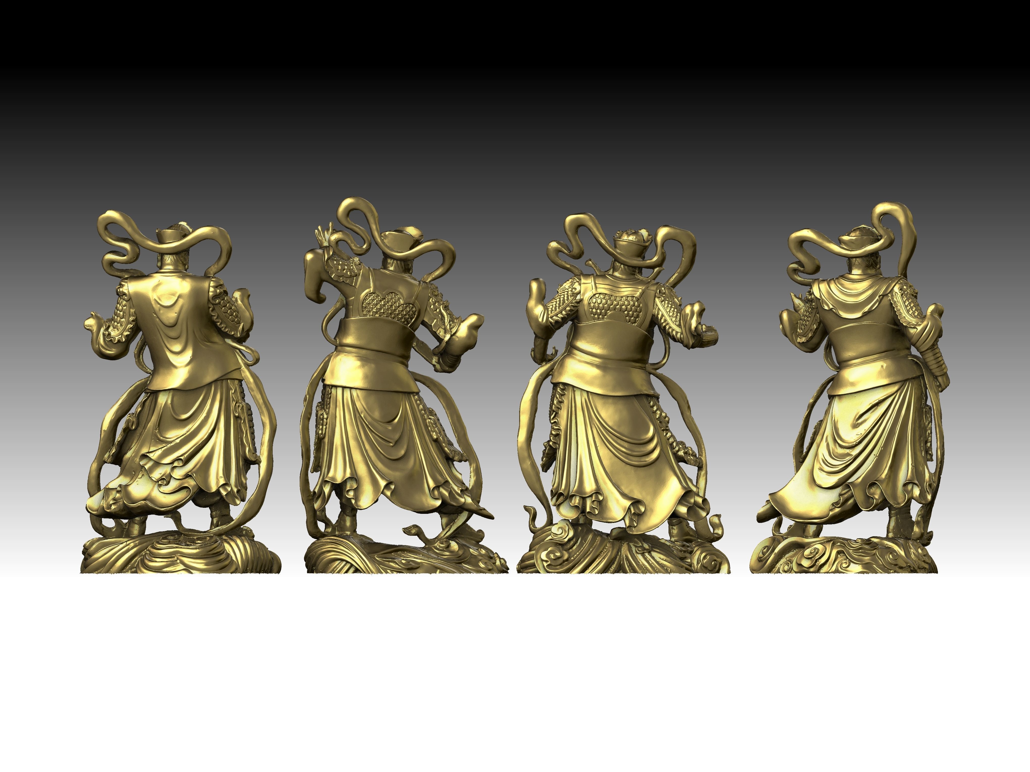 3D model of the four heavenly kings 3D print model_10