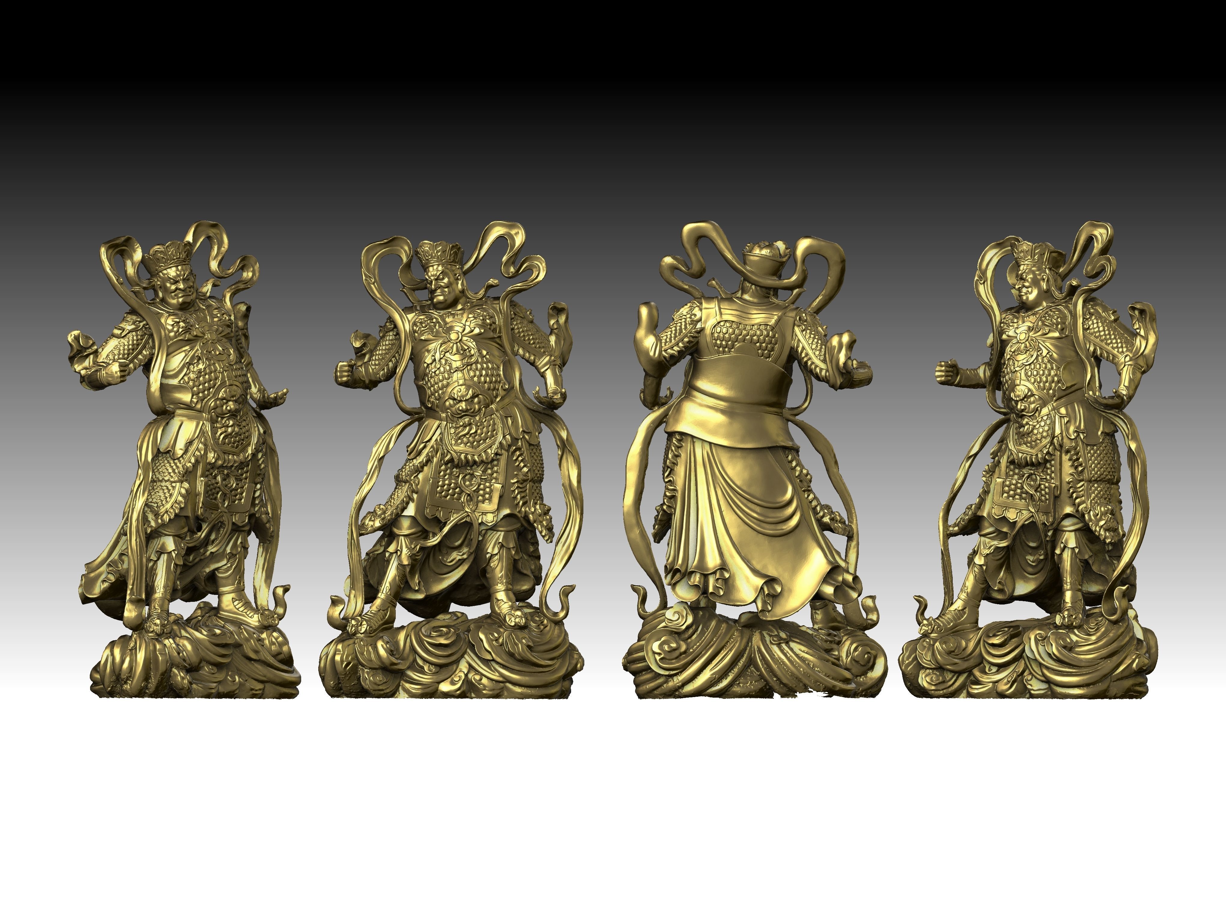 3D model of the four heavenly kings 3D print model_13