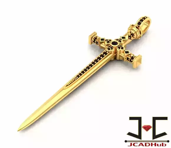 0163 - Stylish Antique Sword Pendant