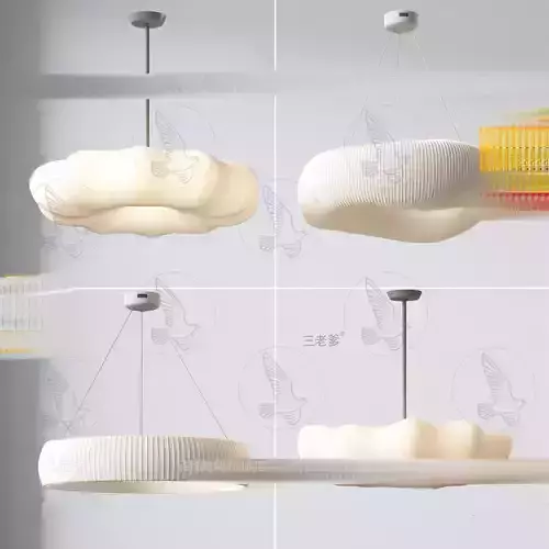 Modern chandelier combination 3D model download 3D model Low-poly 3D model