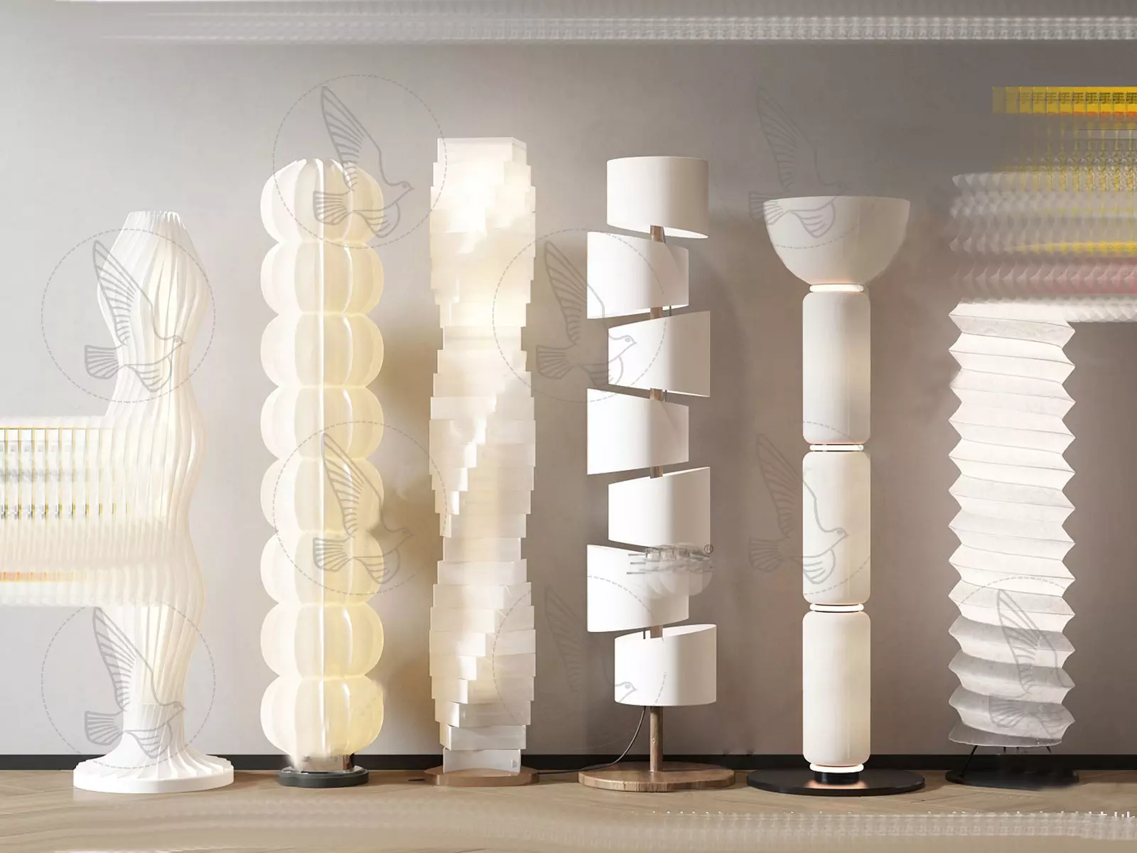 Modern chandelier combination 3D model download 3D model Free low-poly 3D model_0