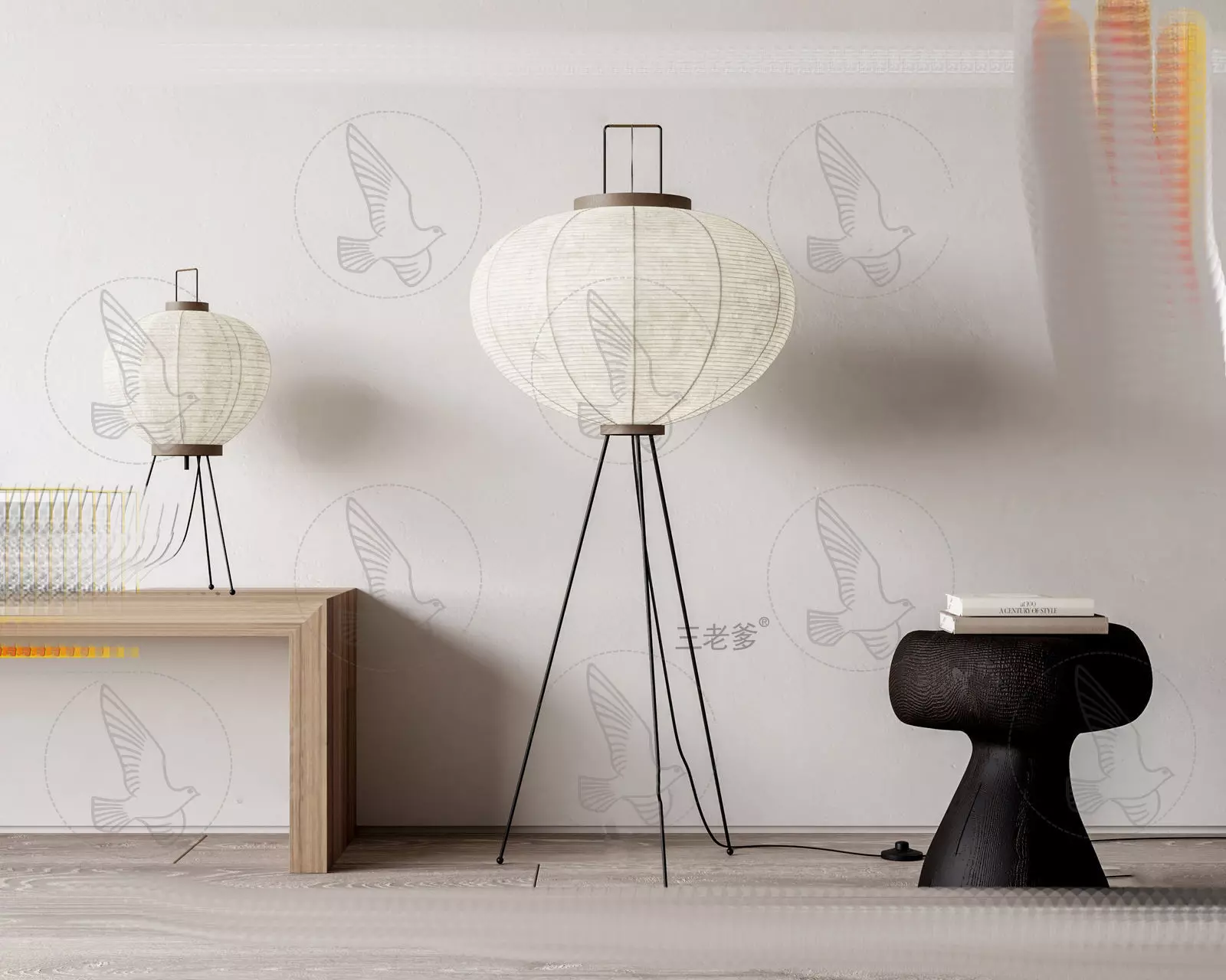 Modern chandelier combination 3D model download 3D model Free low-poly 3D model_0