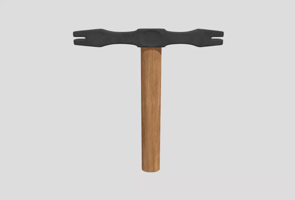 Scutch hammer 3D model_0