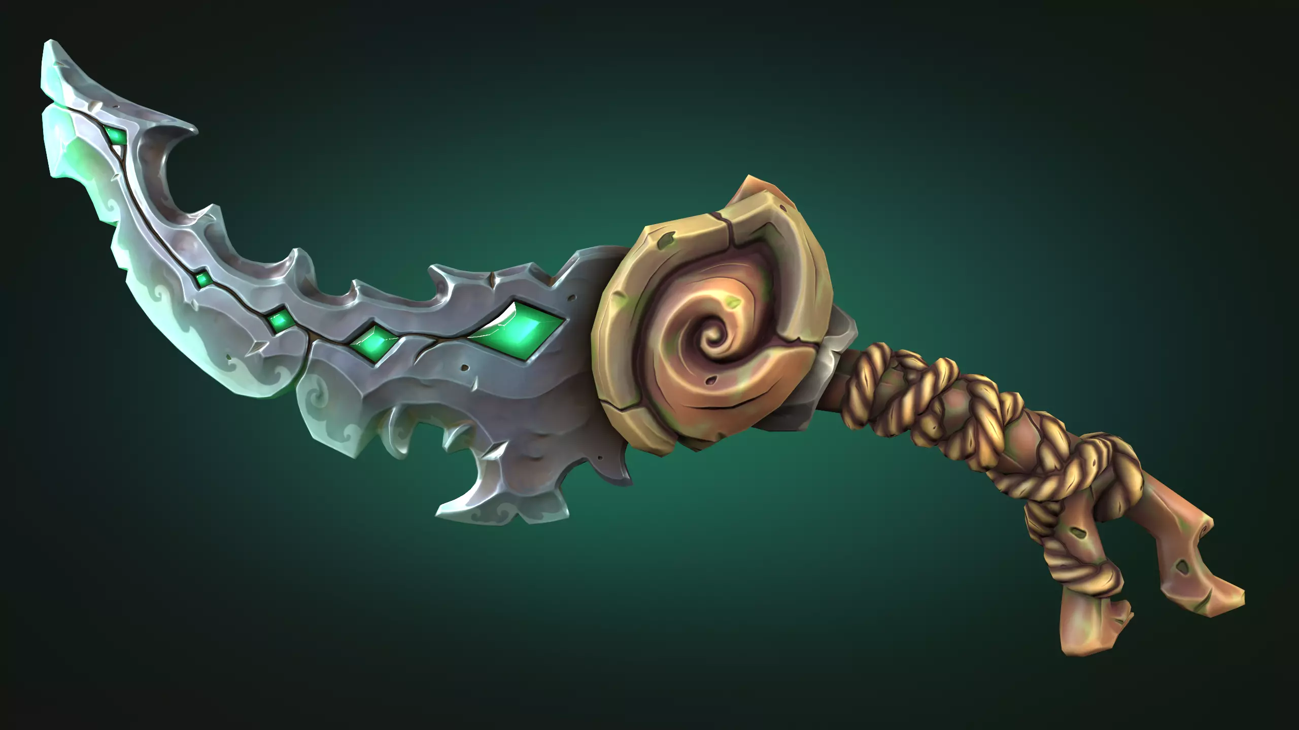 Coastal dagger Low-poly 3D model