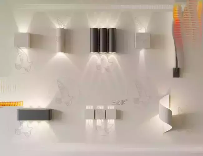 Modern chandelier combination 3D model download 3D model Low-poly 3D model