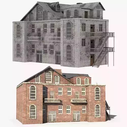 Realistic Detailed 4K Old House