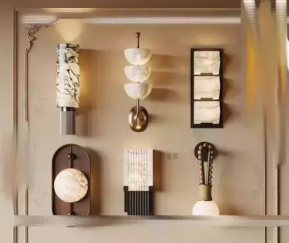 Modern chandelier combination 3D model download