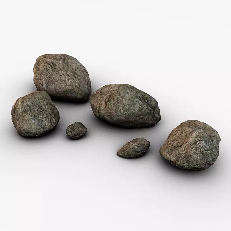 Detailed Rocks Low-poly 3D model_0