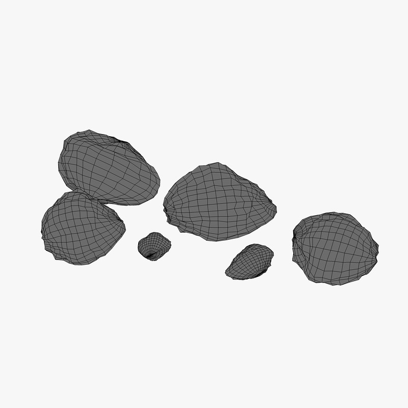 Detailed Rocks Low-poly 3D model_5