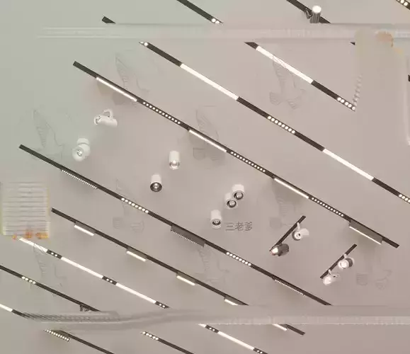 Modern chandelier combination 3D model download Low-poly 3D model